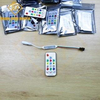 Điều khiển không dây nháy theo nhạc 17 nút dùng cho led full color 3 dây chip 1903, 16703, 2811 và nhiều dòng chip khác