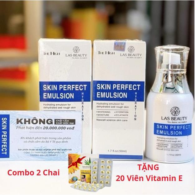 Combo 2 chai- Tặng 2 vỉ vitamin E -  Sữa dưỡng Rong Nho Nhật Bản Las Beauty truyền trắng dưỡng da căng bóng Skin Perfect