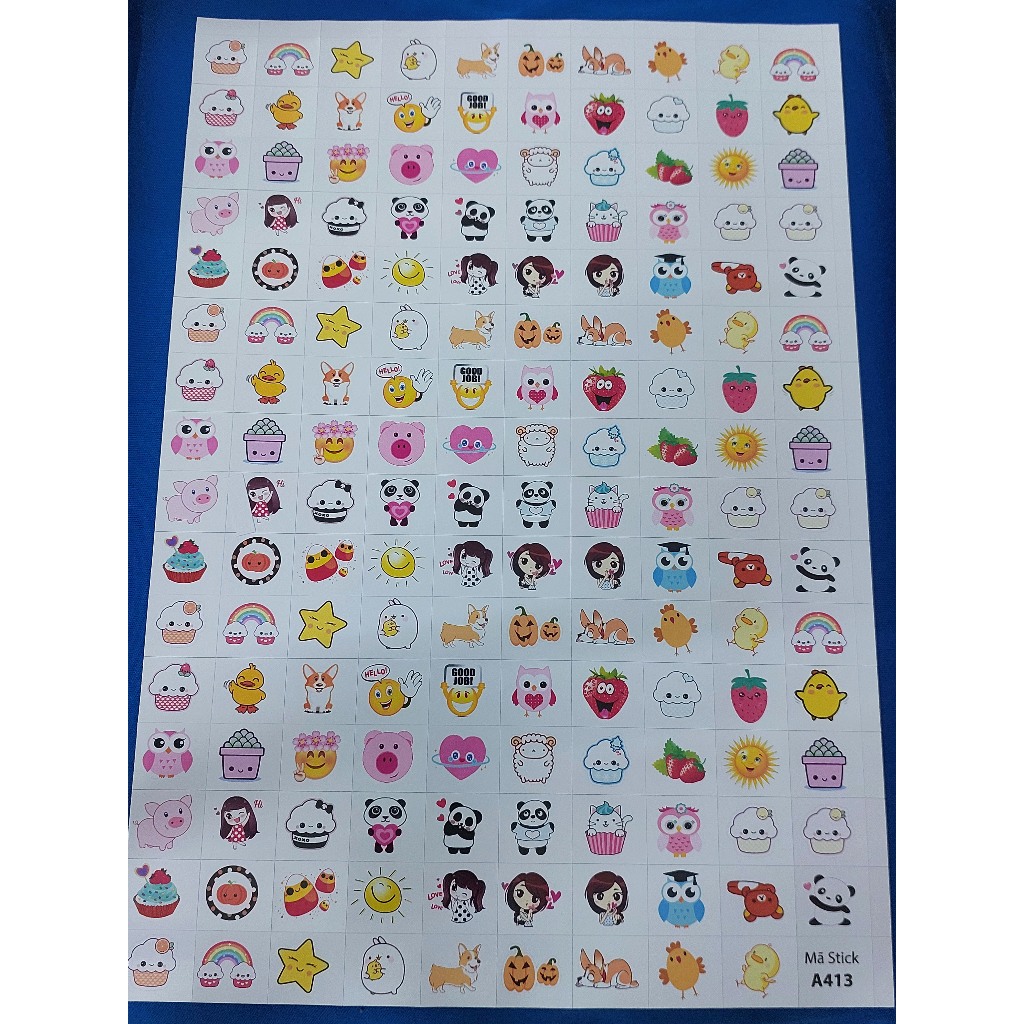 Sticker khen DÂU TÂY tờ A4 - Mẫu A413 | Shopee Việt Nam