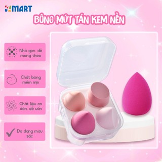 Bông mút tán kem nền mềm mịn tiện dụng có hộp đựng  dễ dàng tán đều, tạo lớp nền hoàn hảo