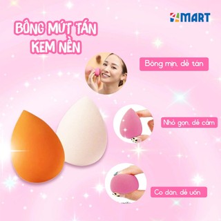 Bông mút tán kem nền mềm mịn tiện dụng có hộp đựng  dễ dàng tán đều, tạo lớp nền hoàn hảo