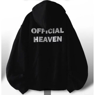 [NEW] Áo Khoác UNISEX Chất Nỉ Dày Mịn Nón To Có Nút Bấm Logo In Official Heaven Hợp Thời Trang
