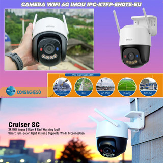 K7FP-5H0TE 5MP lắp SIM 4G | Đàm thoại 2 chiều | Đèn led ban đêm có màu | Camera IMOU ngoài trời | Chính hãng