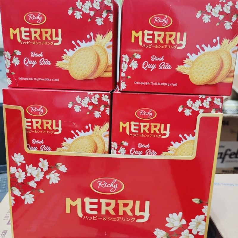 Bánh quy sữa Merry Richy lễ (12 hộp *72g) | Shopee Việt Nam
