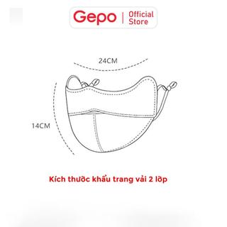 Khẩu trang vải 2 lớp chất liệu lụa băng mềm mịn chống nắng chống tia UV UPF 50+ tặng kèm thẻ test UV