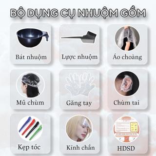 Thuốc Nhuộm Tóc Màu Nâu socola / Nâu Chocolate Lên Từ Nền Đen Không Tẩy 100g - Khanh.Color