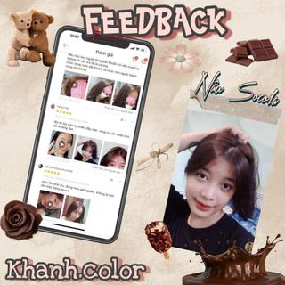 Thuốc Nhuộm Tóc Màu Nâu socola / Nâu Chocolate Lên Từ Nền Đen Không Tẩy 100g - Khanh.Color