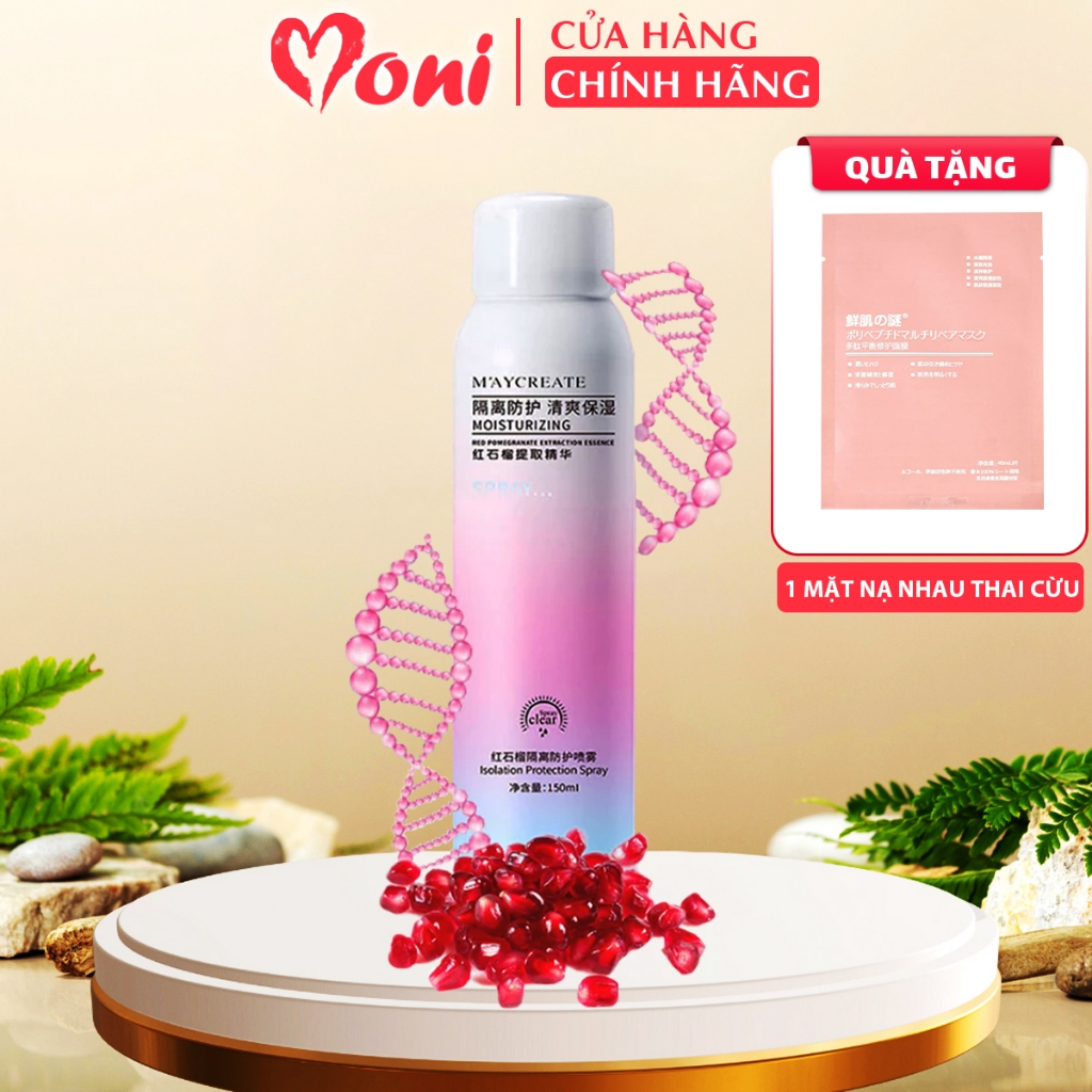 Xịt Chống Nắng Maycreate 150ml, Kem Chống Nắng Trắng Da Toàn Thân, Xịt Chống Nắng Trắng Da Mặt Nâng Tone Kiềm Dầu