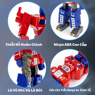 Bút Gel Robot Biến Hình - Chất Liệu Nhựa ABS, Ngòi 0.5mm, Mực Nhanh Khô Phù Hợp Cho Học Sinh, Đồ Dùng Học Tập Thú Vị
