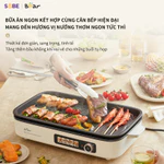 Bếp Nướng Điện Không Khói BEAR, Bếp Nướng Điện Bếp Nướng Chảo Nướng Điện Nướng Thịt 1500W Lòng Rời Dễ Vệ Sinh GR-4H15C — ảnh 2