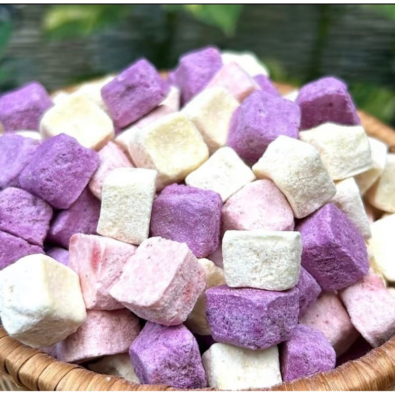 Sữa chua sấy thăng hoa , trái cây sấy thăng hoa , trái cây sấy giòn , ăn vặt snack , không đường .Trái cây sấy Minh Nhi