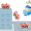 Xe Đồ Chơi Set 6 Xe Rattle Cars Hoạt Hình Dành Cho Bé Từ 1 -2 Tuổi Nhựa Dẻo An Toàn Không Trầy/Không Bể Quà Tặng Cho Bé