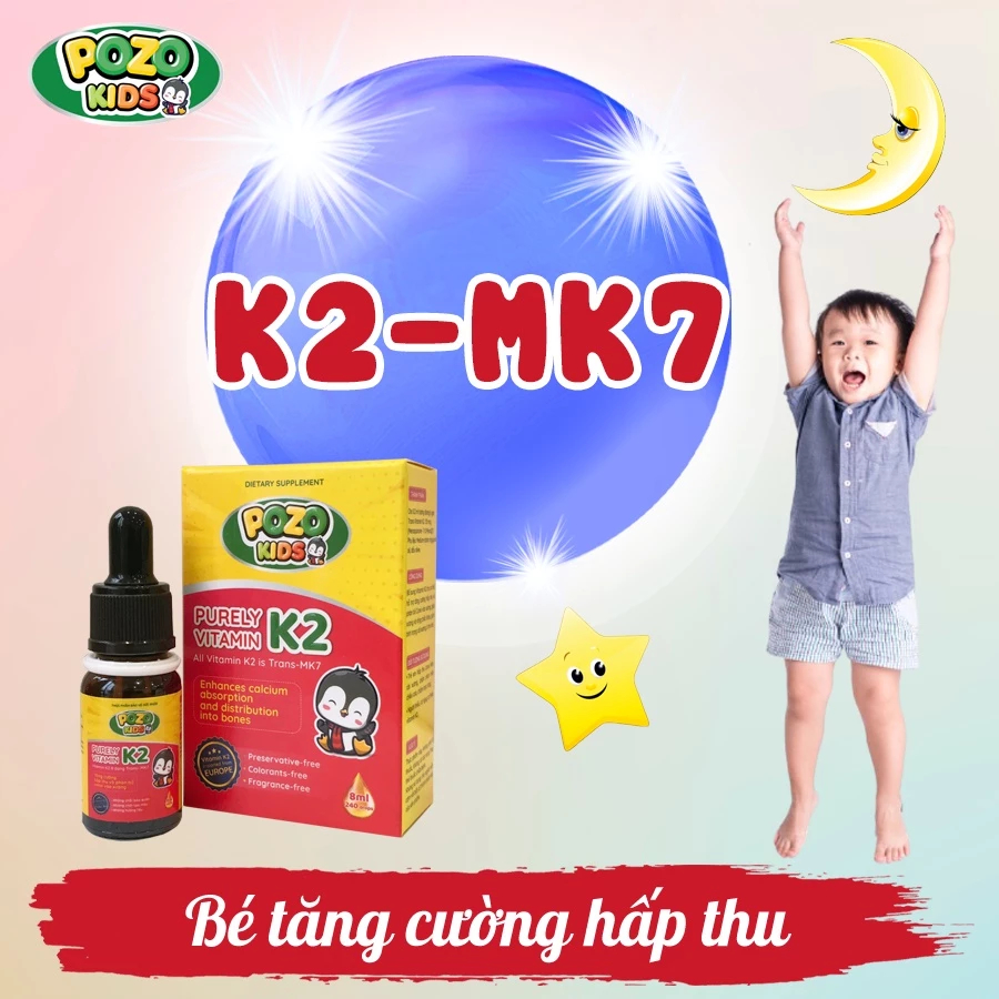 Ảnh Vitamin K2 Pozokids| Tăng Cường Hấp Thu | Phân Bổ Canxi Vào Xương giúp trẻ cao lớn | Dr.Green | 2