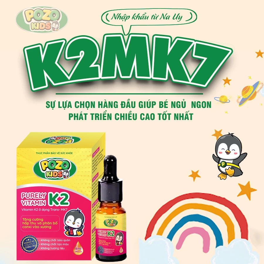 Ảnh Vitamin K2 Pozokids| Tăng Cường Hấp Thu | Phân Bổ Canxi Vào Xương giúp trẻ cao lớn | Dr.Green | 4