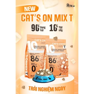 Hạt CAT'S ON MIX T túi 1.4kg Cho Mèo Mix Ruốc Sấy,Topping Gà Viên, 86% Protein Đến Từ Động Vật
