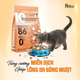 Hạt CAT'S ON MIX T túi 1.4kg Cho Mèo Mix Ruốc Sấy,Topping Gà Viên, 86% Protein Đến Từ Động Vật