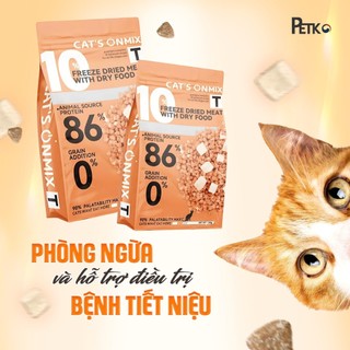 Hạt CAT'S ON MIX T túi 1.4kg Cho Mèo Mix Ruốc Sấy,Topping Gà Viên, 86% Protein Đến Từ Động Vật
