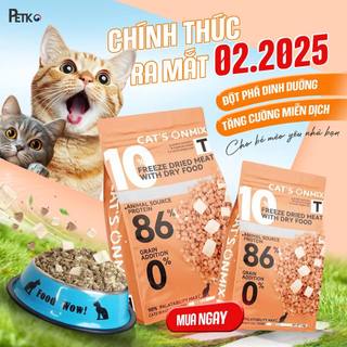Hạt CAT'S ON MIX T túi 1.4kg Cho Mèo Mix Ruốc Sấy,Topping Gà Viên, 86% Protein Đến Từ Động Vật
