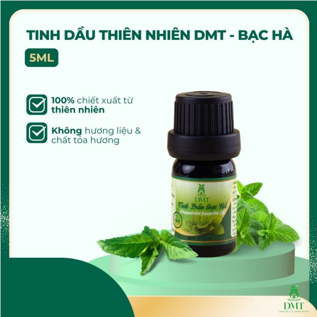Tinh dầu Bạc Hà xông thơm phòng, treo xe hơi DMT - tinh dầu bạc hà khử mùi, kháng khuẩn - 5ml/10ml