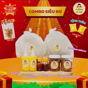 COMBO SIÊU BƠ 99K-X2 Bánh tráng phơi sương+ X2 Bơ béo + X2 Tép hành phi + Sốt tắc, Ớt rim + FREESHIP
