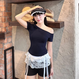 Áo thun trễ vai Forgirl áo thun lệch vai tay ngắn form ôm body chất cotton bozip mềm mại T112