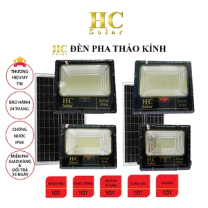 Đèn pha năng lượng mặt trời cao cấp HC SOLAR 60W,100W, 200W, 300W & 500W, vỏ nhôm