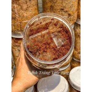 Bánh tráng trộn tôm nhuyễn , bánh tráng hành nghiền , bánh tráng muối , dẻo. Trái cây sấy Minh Nhi