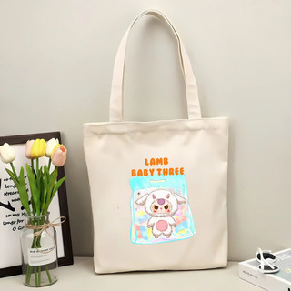 Túi tote, Túi vải bố canvas cotton Baby Three đeo vai đi học đi chơi thời trang hàn quốc đựng vừa A4 - tot2011