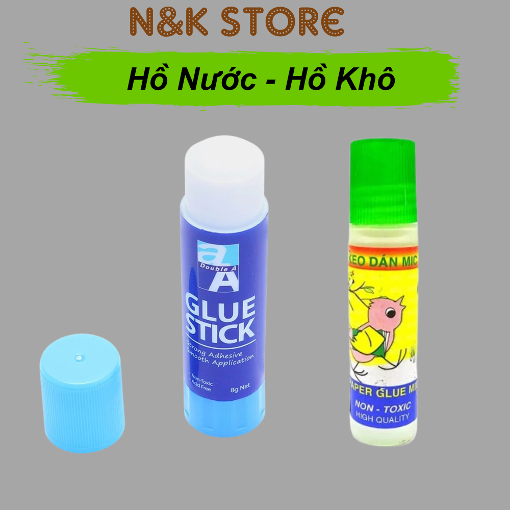 Hồ khô Double A, Hồ nước dán đồ thủ công siêu dính, an toàn cho trẻ nhỏ