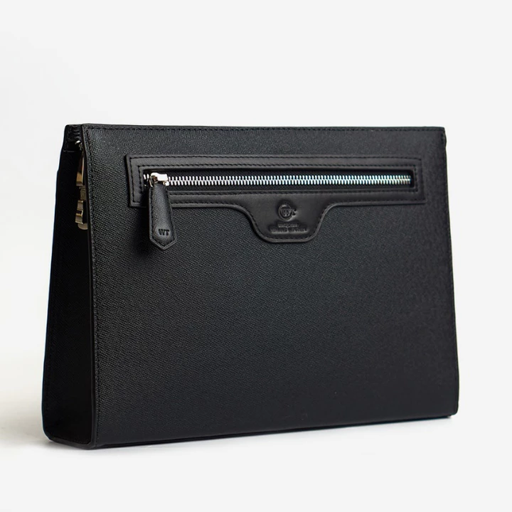 Clutch Nam Da Bò Taiga WT Leather Secret 25 Khóa Số Bảo Mật Ví Cầm Tay