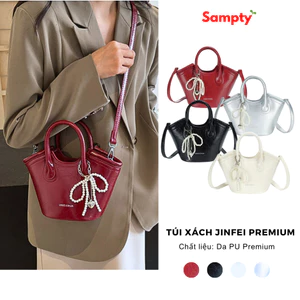 Túi Xách JINFEI Đứng Form Đeo Chéo Kèm Charm Tròn Phong Cách Hàn Quốc 𝐒𝐚𝐦𝐩𝐭𝐲