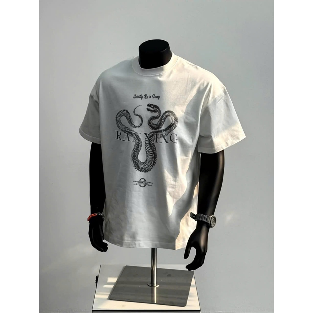 Áo thun Stee Cổ tròn SNACK RANXING Localbrand ICVCVNI Unisex Menwear Cotton