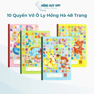 Combo 10 quyển vở ô ly Hồng Hà 48 trang bạn nhỏ (Trạng Nguyên) 0509