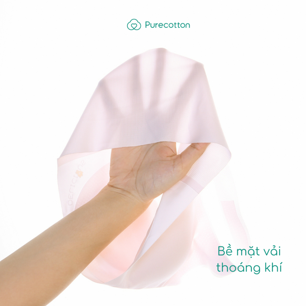 Ảnh Áo lá học sinh không viền Purecotton màu hồng chất liệu cotton cao cấp Beauty Light Bra M1T1 PC116 2