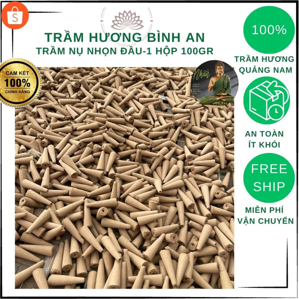 [Nụ thiền]100 gram 70 nụ nhọn đầu Trầm hương quảng nam phục vụ thờ cúng xông đốt thơm nhà cửa-Trầm hương Bình an.