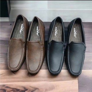 Giày lười nam 2 màu nâu và đen size 39 đên 43 đổi trả nêu không vừa size đế khâu chăc chắn (CLRK)