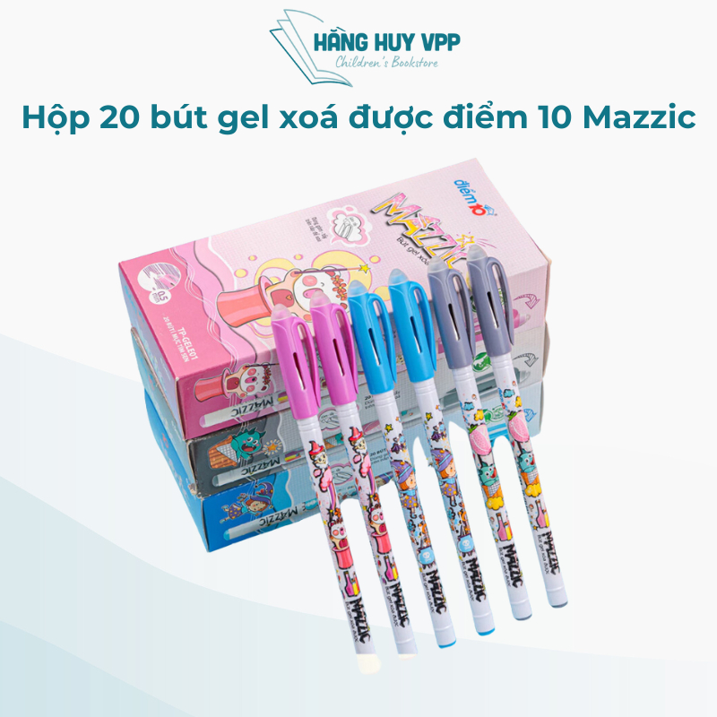 Hộp 20 bút gel xoá được Mazzic điểm 10 có đầu tẩy