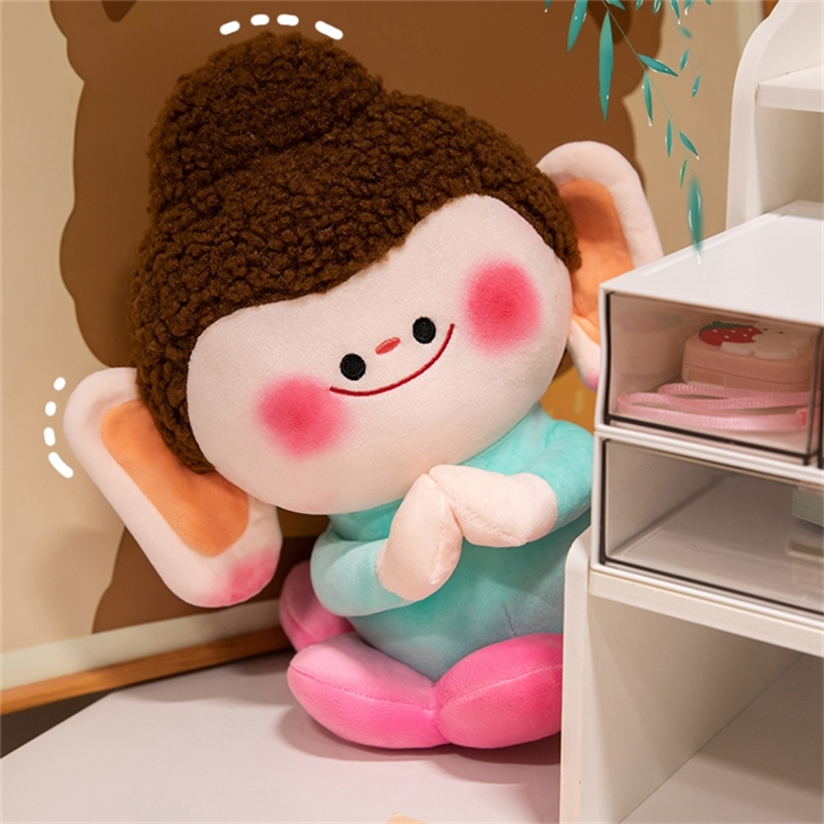 Gấu Bông Tịnh Tâm Khỉ Phật Ngồi Đài Sen, Gấu Bông Chữa Lành Giúp Giảm Stress Mang Lại Cảm Giác Bình An Quà Tặng,Decor