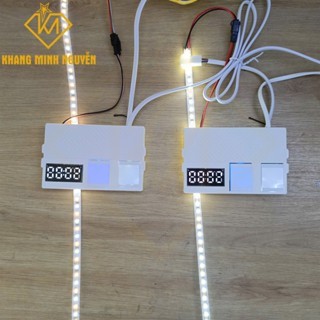 Cảm biến gương, cảm ứng gương 12V cho led 1 màu và led 3 màu, có chế độ dimmer, đồng hồ, sấy gương