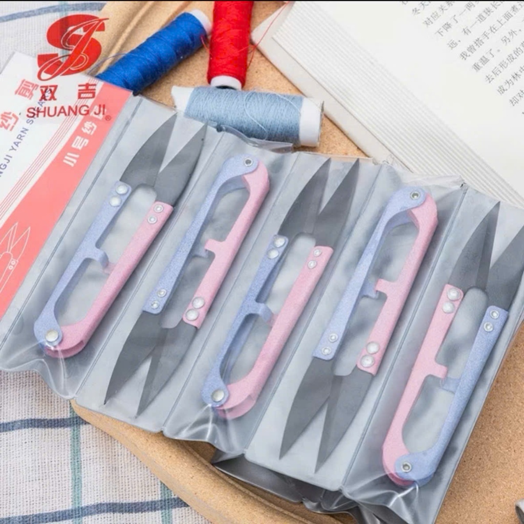 KÉO BẤM  2 MÀU LOẠI LỚN 12.6cm