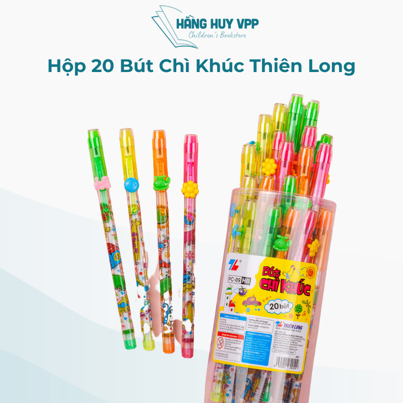 Lọ/Hộp 20 Bút Chì Khúc TL Tiện Lợi, Dễ Dàng Sử Dụng Cho Bé