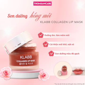 Ủ môi KLABB Collagen Lip Mask 10g, TSC Group - Dưỡng hồng môi, khử thâm, nứt nẻ môi, giúp môi căng mọng