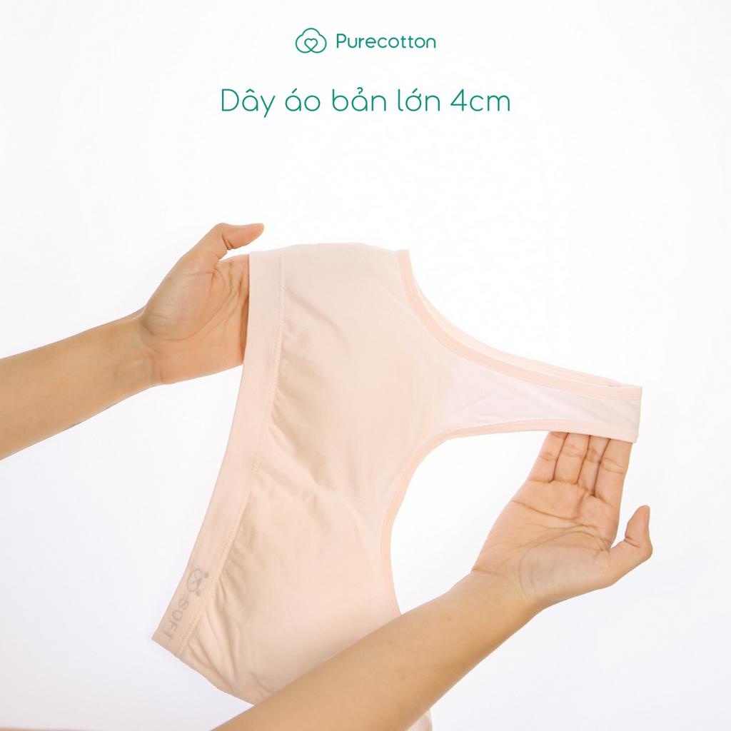 Ảnh Áo lá học sinh Purecotto bé gái mới lớn chất liệu Sợi Sồi kiểu dáng chui đầu có đệm màu hồng PC117 4