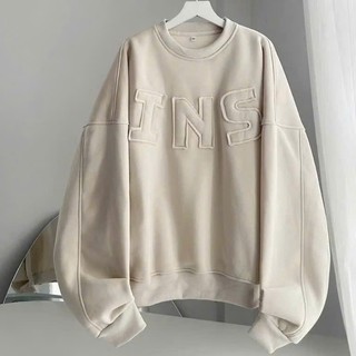 Áo sweater INS ⚡️ MẶC LÀ THÍCH ⚡️ chữ nổi nữ chất vải nỉ trẻ trung tay bồng dáng boxy unisex DTB SSL