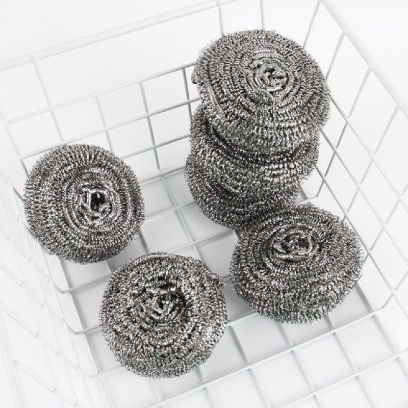 Bịch 15 búi cọ xoong, búi sắt cọ nồi 2 loại, hàng dày, hàng mỏng, phoi sắt không rỉ cọ xoong chảo, giá giao buôn