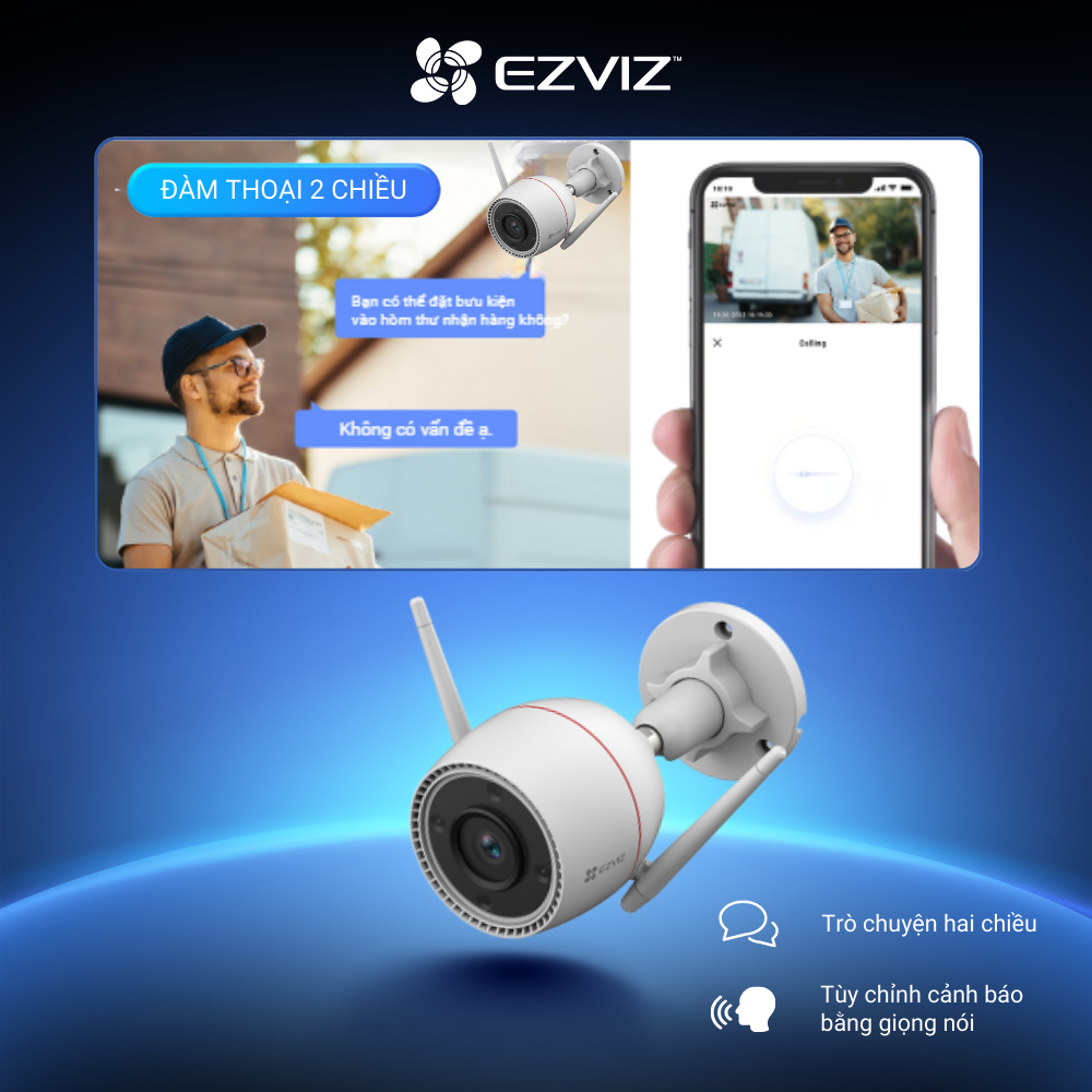 Ảnh Camera WI-FI Ngoài trời EZVIZ C3TN 3MP Đàm thoại 2 chiều, Có màu đêm, IP67 chống chịu thời tiết, Công nghệ AI 4