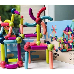 BỘ ĐỒ CHƠI XẾP HÌNH NAM CHÂM 64 CHI TIẾT SIÊU THÚ VỊ CHO BÉ