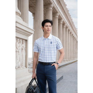 [T7_ĐỒNG GIÁ 389K] Áo Polo Nam Hoạ Tiết Kẻ Caro 9APCH524TRK Biluxury Form Slimfit Kháng Khuẩn Chống Nhăn Bền Màu