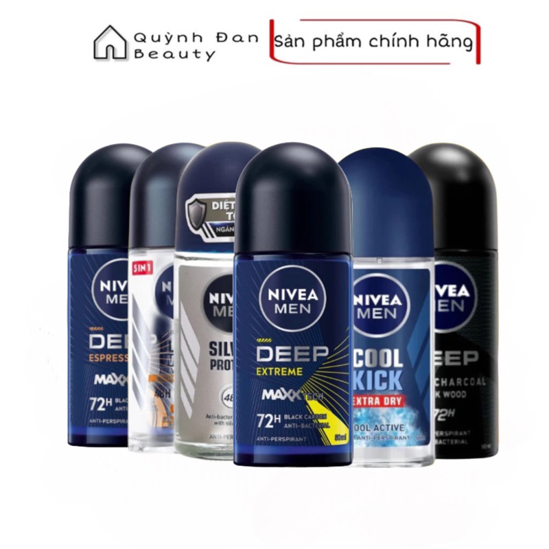 Lăn ngăn mùi NIVEA MEN dành cho Nam( 50ml )-Hàng Chính Hãng