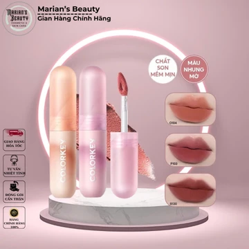 Son Kem Bùn COLORKEY Nhung Lì Lip Mousse Lip Mud 2g